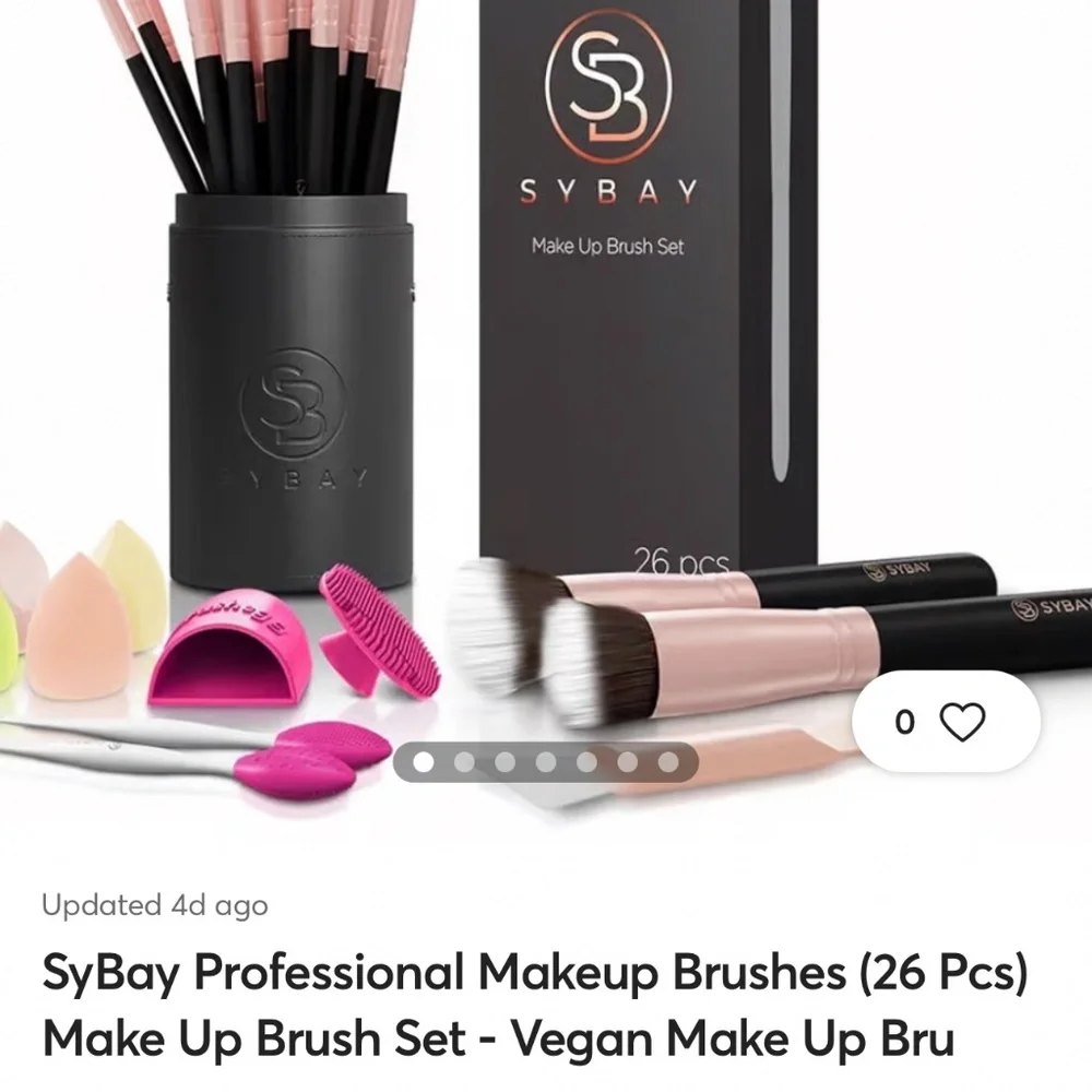 VEGAN 26 Piece Super SOFT Brush Set, BLENDING SPONGES ,& MORE, Vegan